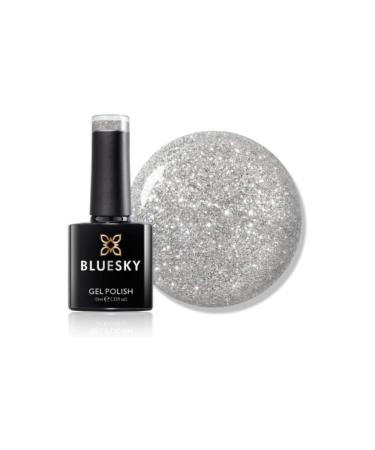 Bluesky Gel Nail Polish 10ml Silver Bells - XMAS2103 Silver Glitter Gel Nail Polish for 21 Day Manicure Professional Salon & Home Use Requires Curing Under LED UV Nail Lamp