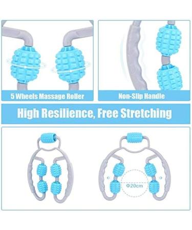 3D Roll Massage Device - Multifunctional Acupuncture Pain Relief for Legs Back & Office - Ideal for Athletes & Dancers (Blue) - Buy Online on GoSupps.com