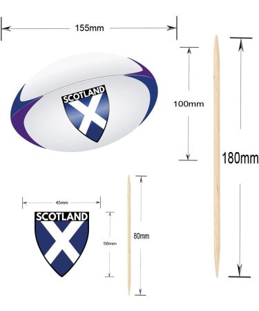 Scotland Flag Rugby Ball Food & Cupcake Picks Toppers Party Decorations Six Nations (14 Pack) - Buy Online on GoSupps.com