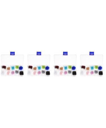 FOMIYES 4 Boxes Nail Set Manicure Fluffy Nail Brush Nail Charms Nail Decoration Nail Tech Must Haves Trinket Cute Magnetic Nails Decoration Nail Rhinestones 3d Hairball Velvet Decorations