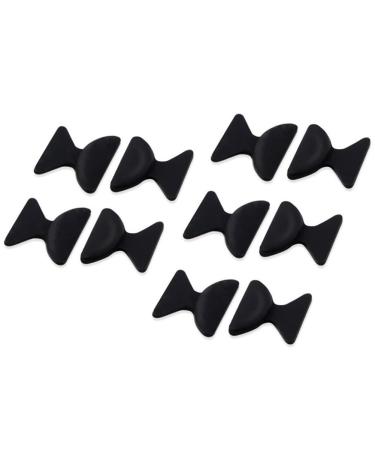 Babesa glasses pads anti-slip-nose pads silicone nasal pillows 5 pairs of silicone-nose pad repair set reading glasses myopia glasses pads black
