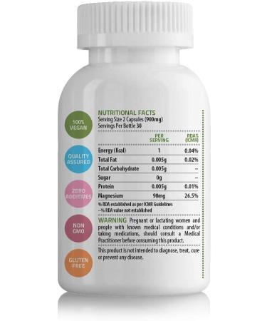 Kavir Marine Magnesium Natural Aquamin Magnesium from Sea Water Supports Enzyme Function & Energy Production 60 Vegan Capsules - Buy Online on GoSupps.com