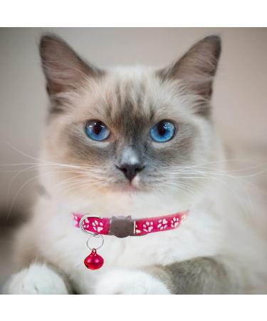 HepplLy 2-Pack Cat Collars - Quick Release Reflective Kitten Collar with Bell (Dark Pink) | International Shipping Available - Buy Online on GoSupps.com