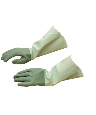 Dishwashing Gloves Flocking Dishwashing Gloves Accessories Housework Non Slip Kitchen Utensils Washing Bowls Gloves Tools Green