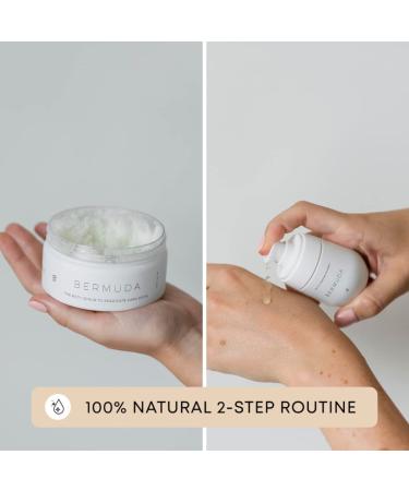 Bushbalm Bermuda Oil Dark Spot Treatment & Exfoliating Scrub Set - 2 Step Routine for Hyperpigmentation - Dark Spots Treatment - 30ml & 236ml - Buy Online on GoSupps.com