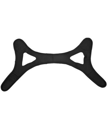 Head Band to Stop Snoring Anti Snoring Chin Strap Soft Elastic Rubber Black for Men for All Night
