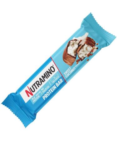 Nutramino | Protein Bar Box (12x55g) | Protein Bars | Box of 12 Protein Bars - Coconut - Buy Online on GoSupps.com