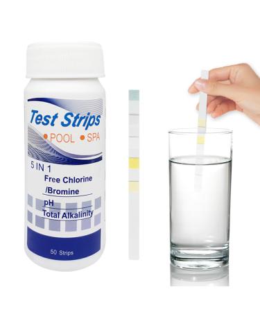 Dajidafu 50piece Easy-to- Test Strips For Precise And Convenient Measurements Water Test Strips PE Pool Test Strip Ph Test Strips five-in-one 50 pieces/canister five-in-one 50 pieces/canister - Buy Online on GoSupps.com