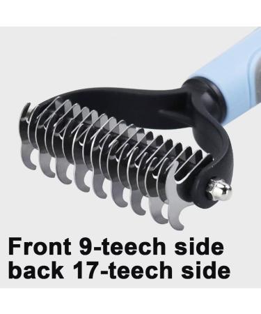 2 Pack Dematting Comb for Dog and Cat Dual Sided Deshedding Tool Dog Dematting Comb Grooming Tool Kit for Small Medium & Large Dogs to Remove Loose Knots - Buy Online on GoSupps.com