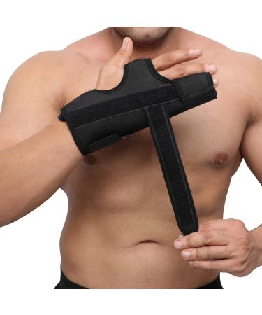 Boxer Finger Splint with Padded Support Brace for Fractures - Medium Size, Fits Left or Right Hand - Ring and Little Finger Protection - Removable Splint Included (1 Pack) - Buy Online on GoSupps.com