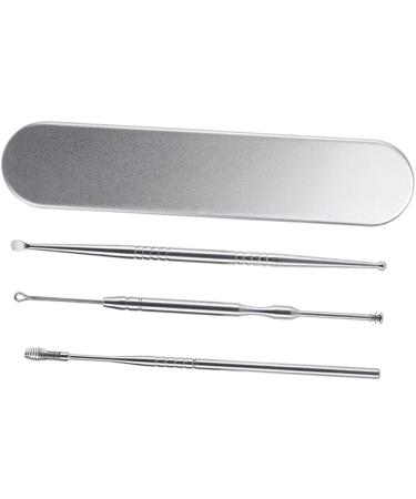 FRCOLOR Ear Wax Cleaner Kit - 3pcs Ear Scoops & Tools for Safe Ear Wax Removal - Stainless Steel Ear Cleaning Set - Buy Online on GoSupps.com
