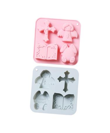 Zerodeko 2 Pcs Rabbit Baking Mold Silicone Cupcake Ice Cubes Chocolate Easter Bunny Candy Cake Stencil Candy Mold Halloween Candy Soap Mold Kitchen Baking Tool Cake Mold Simple Silica Gel