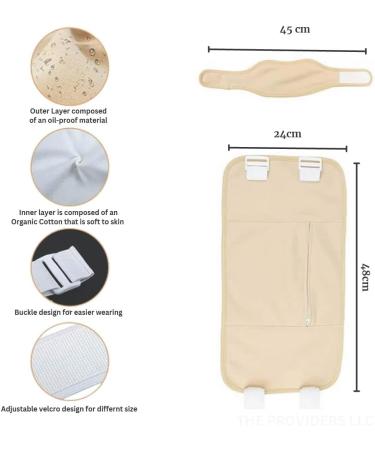Buy The Providers Castor Oil Pack Kit for Liver Detox | Reusable Organic Cotton Compress with Adjustable Straps - International Shipping Available - Buy Online on GoSupps.com