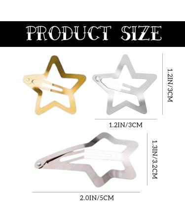 QOWUXHZ 20 Pieces Hair Clips Silver Star Hair Clips Star Hair Clips Metal Star Hair Clips Hair Accessories for Girls Women with 2 Meteor Hair - Buy Online on GoSupps.com