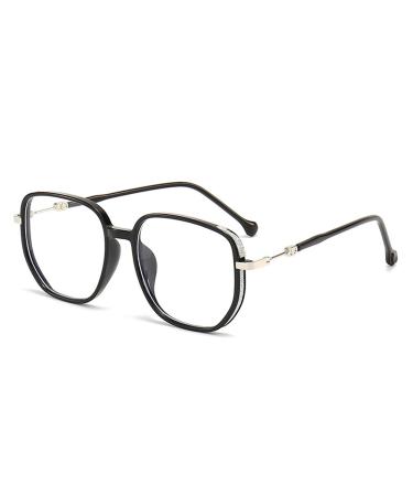 Large Frame Reading Glasses Blue Light Blocking for Ladies Vintage Square Computer Reader 2.5+ Black