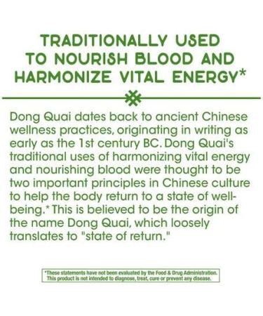 Nature's Way Dong Quai 1130mg per Serving - 100 Capsules x 2 (Pack of 2) - Buy Online on GoSupps.com
