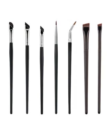 Hsthe Sea 7 Pcs Eyeliner Brush Set Fine Angle Eyeliner Brush Precision Gel Eyeliner Brush for Eyeliner Eyebrows Cosmetics Beginners