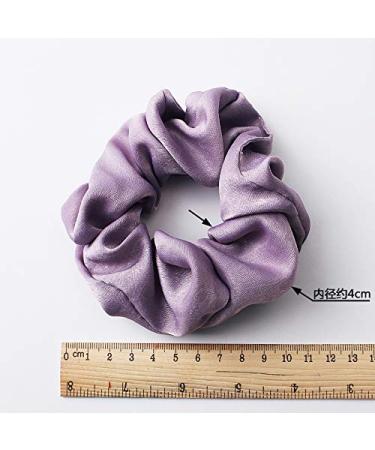 30 Colorful Silk Satin Scrunchies Set | Strong Elastic Ponytail Holders | Traceless Hair Rope Accessories - Buy Online on GoSupps.com