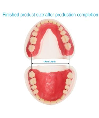 Denture Fake Teeth - Do it Yourself Full or Part Top and Bottom Fake Teeth at Home Repair Missing Teeth Improve Smile(Gypsum Model Gum Material and Fake Teeth) - Buy Online on GoSupps.com