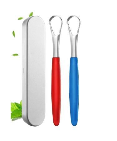 Tongue Scraper Tongue Cleaner stainless steel Tongue Brushes Oral Scraper for Adults Kids Men Women Orabrush Tongue Cleaner for Oral Care Oral Hygiene