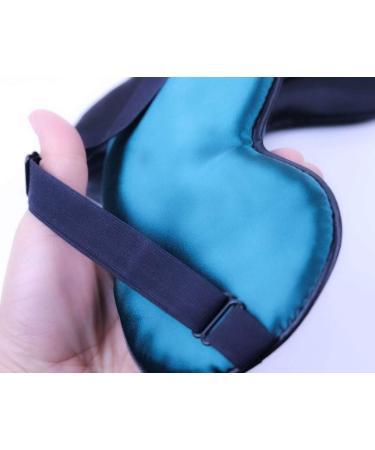 Silk Sleep Mask Eyeshade Black+Green - Perfect for Nap and Night Sleeping - Buy Online on GoSupps.com