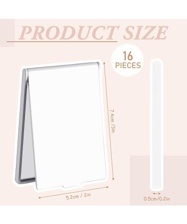 Queekay Small Makeup Folding Mirror - Portable 2 x 3 x 0.2'' Compact Vanity Mirror for Women/Girls - Travel Mirror (White) - Buy Online on GoSupps.com