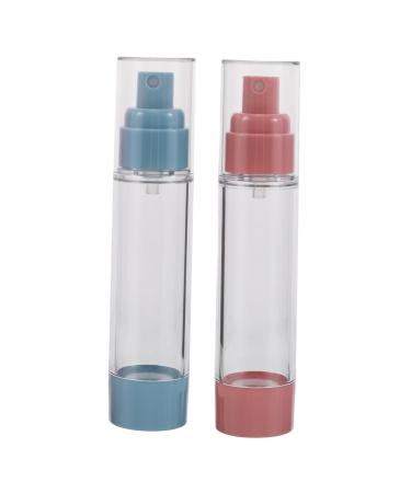 Kisangel 2pi ces Flacon Pompe Et Vaporisateur Transparent Sans Air Pour Cr me Cosm tique Format Voyage Rechargeable Pour Fond De Teint Shampoing