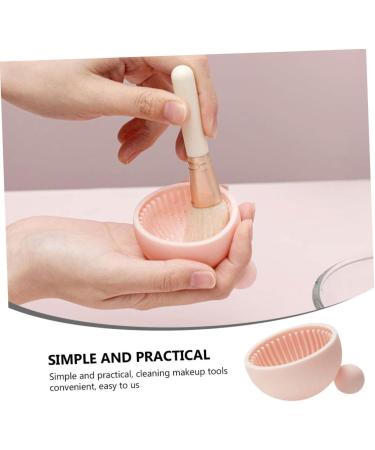 DOITOOL 1pc Silicone Scrub Pad Makeup Cleaning Pad Hair Brush Cosmetic Tool Cleaning Brush Scrubber Mat Eye Patches for Adults Makeup Gadgets Washer Silica Gel Pink Makeup Brush - Buy Online on GoSupps.com