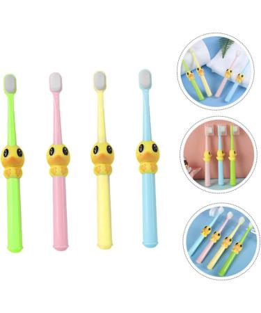 Minkissy 4-Piece Cartoon Children's Toothbrush Set - Soft Bristle Toothbrushes for Kids - Fun and Beautiful Designs for Kids' Oral Care - Buy Online on GoSupps.com