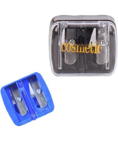 Blue Cosmetic Dual-Pencil Sharpener for Eyeliner Lip Liner and Eyebrow Pencil Easy to Clean Compact Travel-Friendly Make up - Buy Online on GoSupps.com