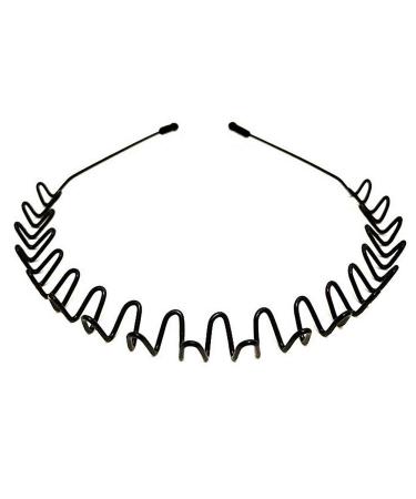 Premium Unisex Hair Bands for Men & Women | Slip-Resistant Elastic Hoops | Corrugated Black Sports Accessories - Buy Online on GoSupps.com