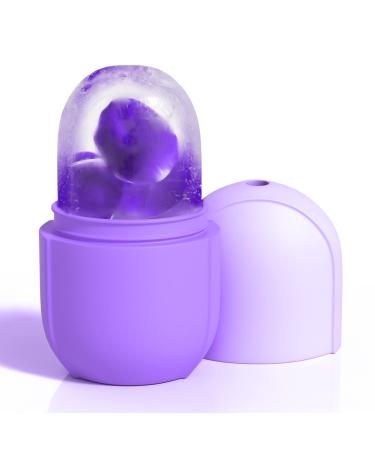 Ice Roller for Face, Eye and Neck, Beauty Ice Facial Roller Enhance Skin Glow & Shrink Pores & Tighten Skin Ice Face Roller Reusable Facial Skin Care Tools for Wrinkles, Acne(Purple)