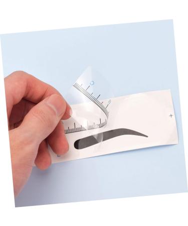 SKISUNO Eyebrow Stencil 50pcs Eyebrow Positioning Ruler Tool Stickers Eyebrow Template Eyebrow Drawing Ruler Scale Suite 18.00X3.80X0.10CM Blue - Buy Online on GoSupps.com