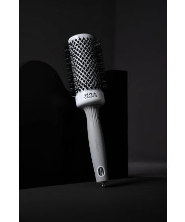 Olivia Garden Expert Blowout Shine Hairbrush | White & Grey | 80 - Perfect for Smooth Shiny Hair | International Shipping Available - Buy Online on GoSupps.com