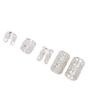Vikings Hair Jewelry Norse Runes Braids Tube Beads Dreadlocks Various Shapes & Sizes Easy to Use Lightweight and (Silver)