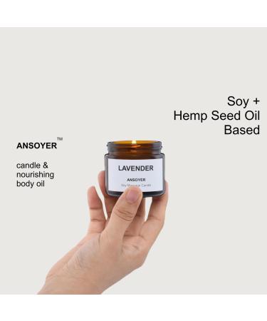 Massage Candle - Lavender - Soy & Hemp Seed Oil Body Oil - Relaxation Spa Candle - 1.77OZ - International Shipping Available - Buy Online on GoSupps.com