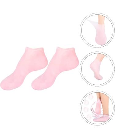 JECOMPRIS Silicone Moisturizing Socks Softening Dry Cracked Feet Rough for Calluses Spa Gel Socks Foot Care Pink - Buy Online on GoSupps.com