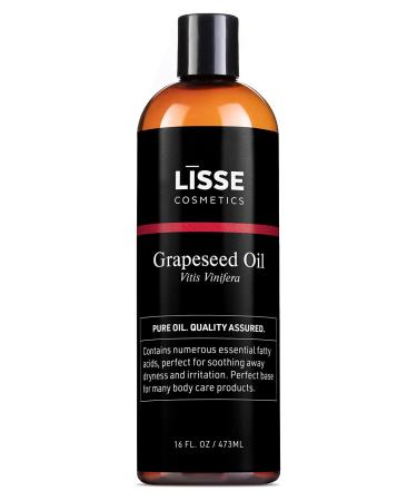 Lisse 100% Pure Grapeseed Oil - Batch Tested and Third Party Verified - For All Skin Types