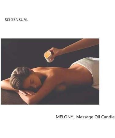 MELONY Soy Massage Oil Candle | Honeysuckle Galbanum | 2.82 OZ | Nourishing Skin Treatment with Almond Shea & Cocoa Butter | Ideal for Massage & Moisture - Buy Online on GoSupps.com
