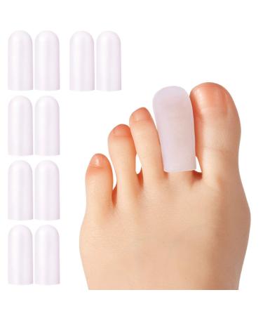 HioIoiH Gel Toe Protector Cap (Clear) Prevent Calluses Corn blisters Hammer Toe (10 Pack) Soft Toe Covers Prevent Bunions