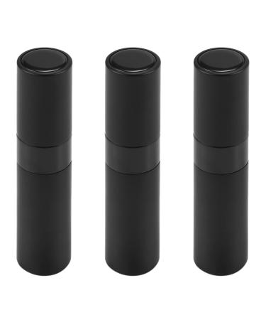 Plawee 3X 8Ml Portable Travel Mini Bottle Refillable Empty Perfume Atomizer - Black