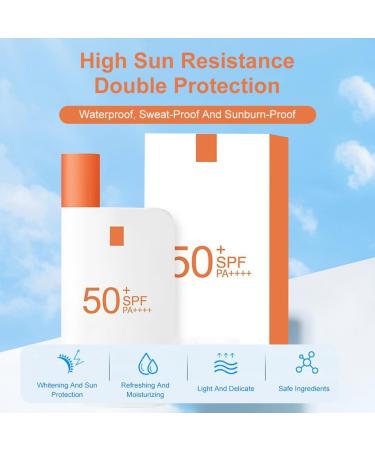 Sunscreen SPF 50 Face Ultra Light UV Protetion Suncream Sun Cream SPF 50 Waterproof Face Sunscreen Sweatproof Facial Sunscreen Face Moisturiser Sunscreen Non-Perfumed Travel Size For Women Men 50ml - Buy Online on GoSupps.com