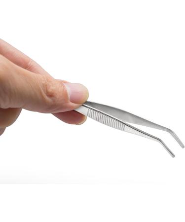 YEEPSYS Stainless Steel Tweezers  Multipurpose Tweezers with Curved Serrated Tip  Precision Forceps for Craft Repairing  garden DIY crafting - Buy Online on GoSupps.com
