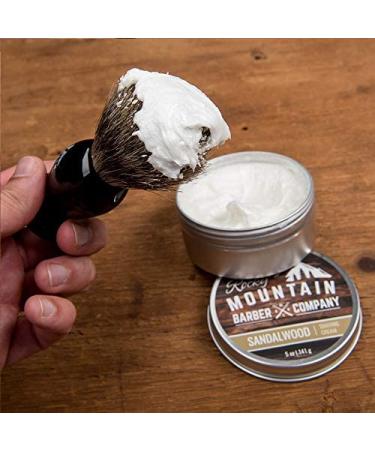 Rocky Mountain Barber Shaving Brush with Stand - 100% Best Badger Hair, Barber Grade, Black Handle, Oversized Bristle Head - Buy Online on GoSupps.com