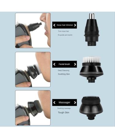 5-in-1 Rotary Electric Razor & Bald Head Shaver | Cordless Rechargeable Beard Trimmer Clippers Nose Hair Trimmer & Facial Cleansing Brush - International Shipping Available - Buy Online on GoSupps.com