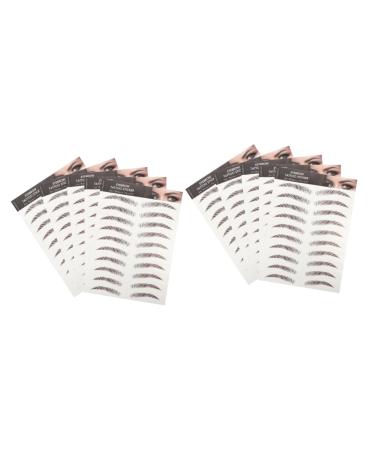 Beavorty 10 Sheets Eyebrow 3d Sticker Stickers Imitation Eyebrow Sticker False Eyebrows Cosmetics Water Proof