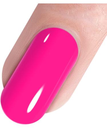 Vishine Nail Gel Polish 15ml Soak Off Nail Gel Polish Nail Art Manicure Salon DIY at Home Long-lasting - Neon Pink 15ml - Buy Online on GoSupps.com