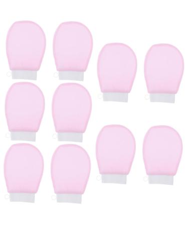 POPETPOP 5 Pairs Bath Gloves Bath Mitt Body Loofah Pad Glove Exfoliating Shower Gloves Korean Exfoliating Gloves Shower Wash Mitt Accessories Shower Supplies Back Pad Face Miss