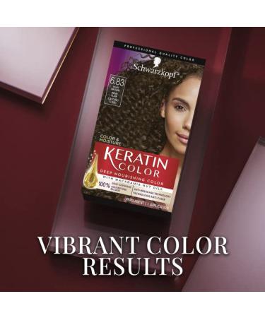 Schwarzkopf Keratin Color 6.83 Light Brown - Color & Moisture Permanent Hair Color - Buy Online on GoSupps.com