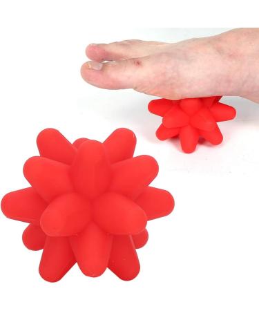 Silicone Massage Ball for Myofascial & Muscle Relaxation - Acupuncture & Deep Tissue Massager - Red Fitness Massage Ball - Buy Online on GoSupps.com